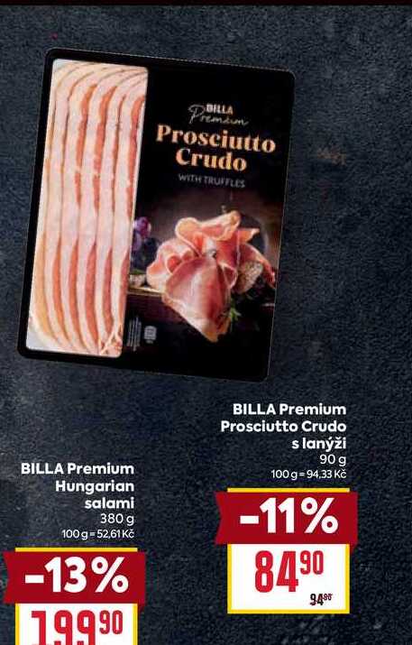 BILLA Premium Hungarian salami 380 g 
