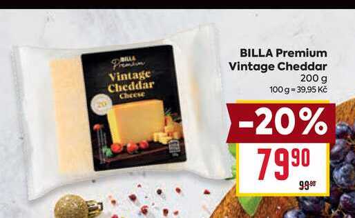BILLA Premium Vintage Cheddar 200 g  