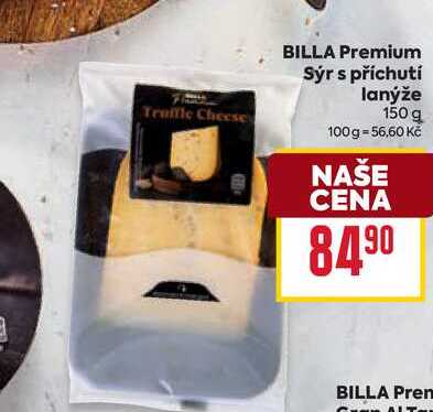 BILLA Premium Sýr s příchutí lanýže 150g