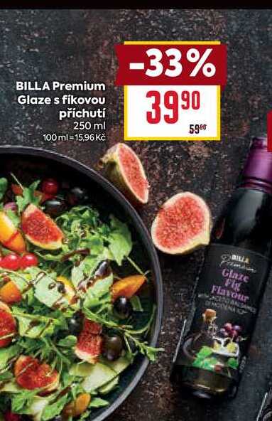 BILLA Premium Glaze s fikovou příchutí 250 ml 