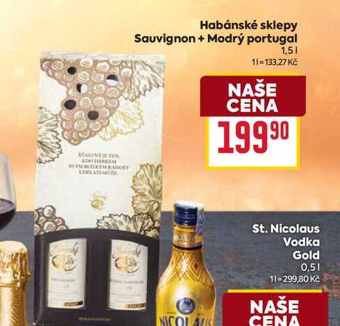 Habánské sklepy Sauvignon + Modrý portugal 1,5l