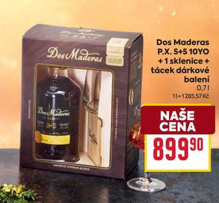Dos Maderas Dos Maderas 55 P.X. 5+5 10YO +1 sklenice + tácek dárkové balení 0,7l