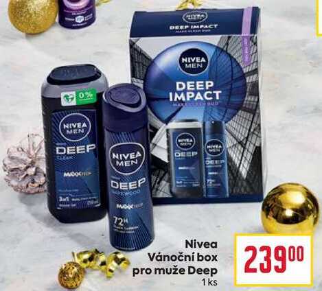 Nivea Vánoční box pro muže Deep 1ks 