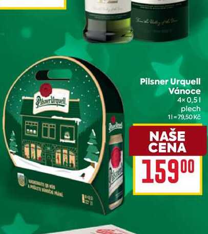 Pilsner Urquell Vánoce 4× 0,5l plech