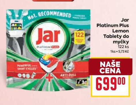 Jar Platinum Plus Lemon Tablety do myčky 122 ks