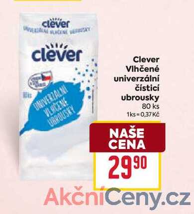 Clever Vlhčené univerzální čisticí ubrousky 80 ks