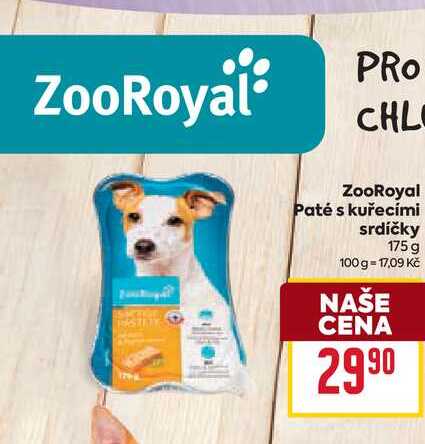 ZooRoyal Paté s kuřecími srdíčky 175 g