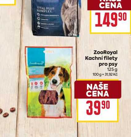 ZooRoyal Kachní filety pro psy 125 g 