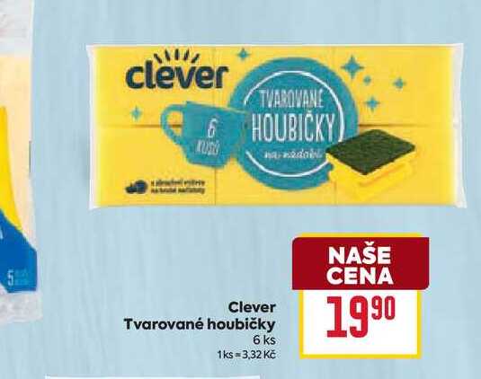 Clever Tvarované houbičky 6 ks 