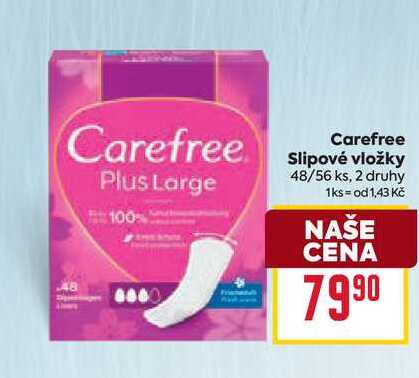 Carefree Slipové vložky 48/56 ks