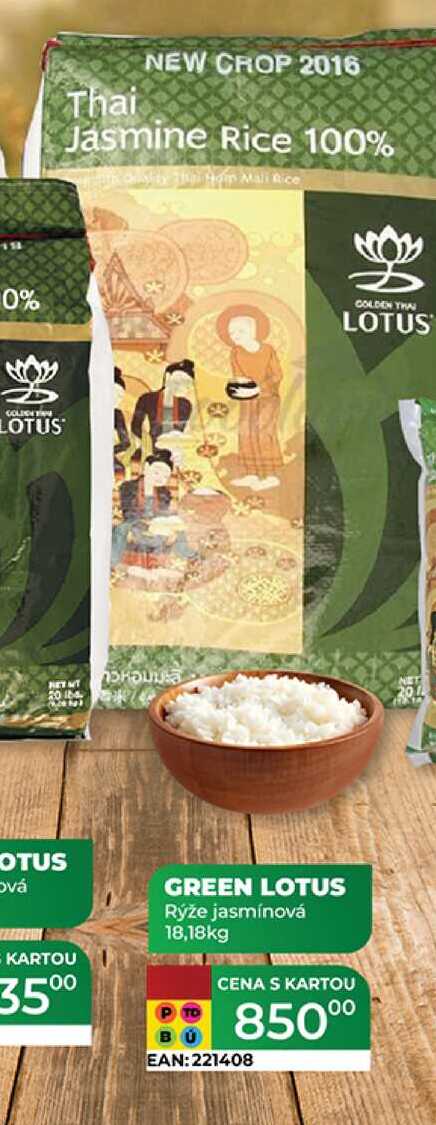 GREEN LOTUS Rýže jasmínová 18,18kg 