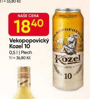 Velkopopovický Kozel 10 0,5l Plech 