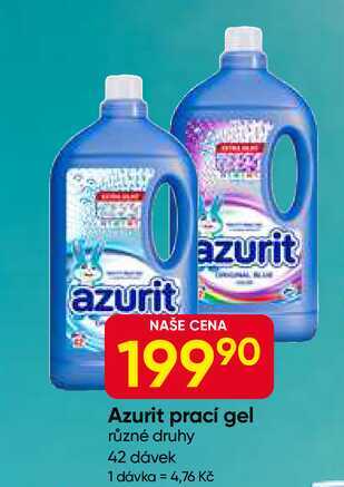 Azurit prací gel různé druhy 42 dávek