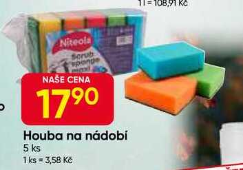 Niteola Scrub sponge Houba na nádobí 5 ks