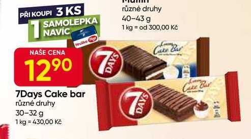 7Days Cake bar různé druhy 30-32 g