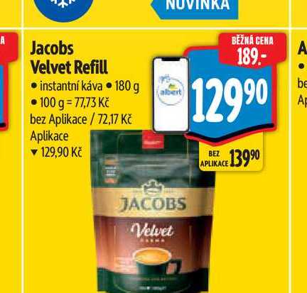  Jacobs Velvet Refill  180 g