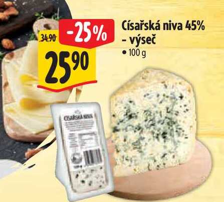  Císařská niva 45% - výseč  100  g