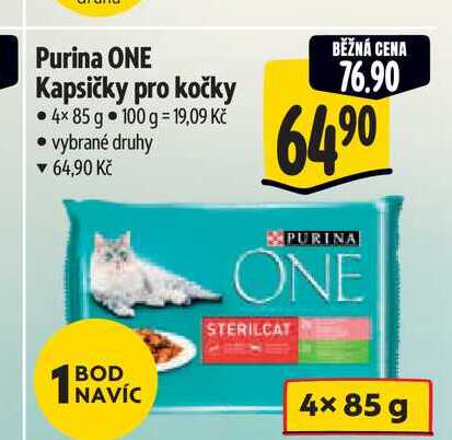 Purina ONE Kapsičky pro kočky 4x85 g  