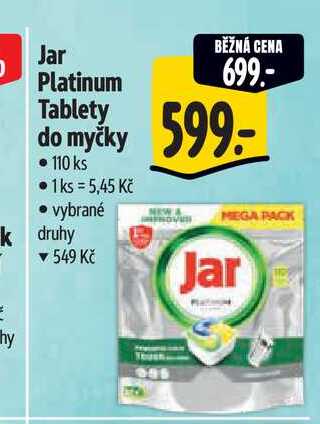 Jar Platinum Tablety do myčky 110 ks 