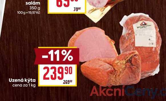 Uzená kýta cena za 1 kg 