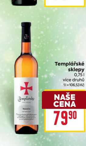 Templářské sklepy 0,75l