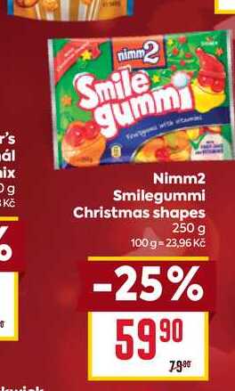 Nimm2 Smilegummi Christmas shapes 250 g