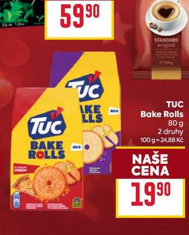 TUC Bake Rolls 2 druhy 80 g