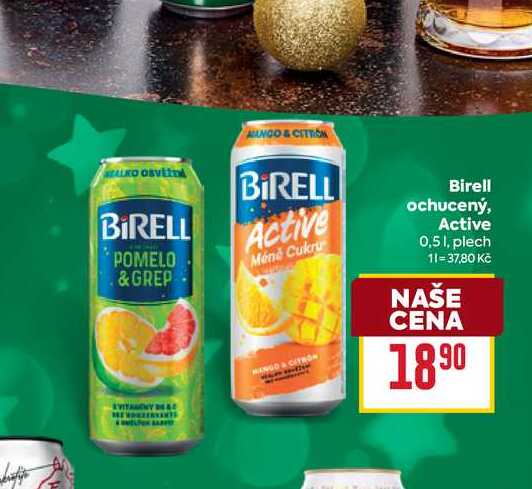 Birell ochucený, Active 0,51, plech 