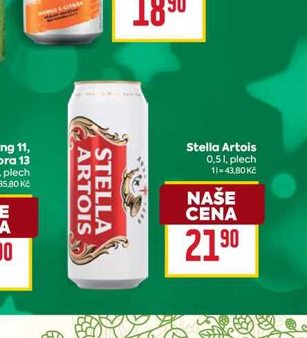 Stella Artois 0,51, plech