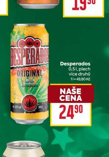 Desperados 0,51, plech 