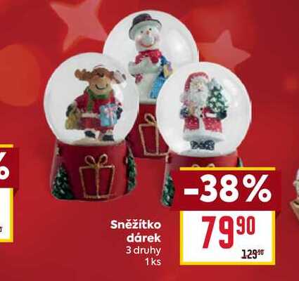 Sněžítko dárek 3 druhy 1ks
