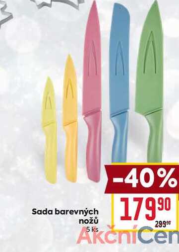 Sada barevných nožů