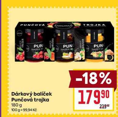 Dárkový balíček Punčová trojka 180 g 