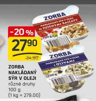 ZORBA NAKLÁDANÝ SÝR V OLEJI 100g