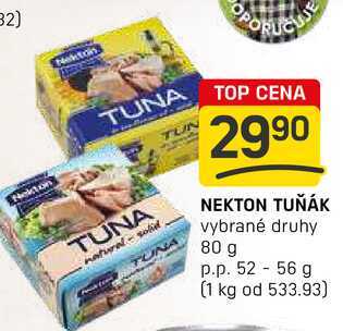 NEKTON TUŇÁK vybrané druhy 80 g p.p. 52 - 56 g 