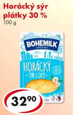 Horácký sýr plátky 30%, 100 g 