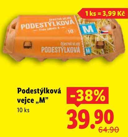 Podestýlková vejce ,,M", 10 ks