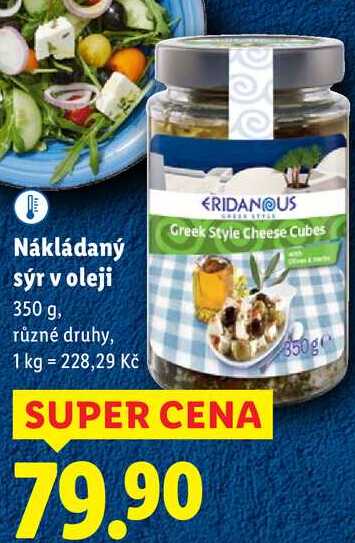 Nákládaný sýr v oleji, 350 g