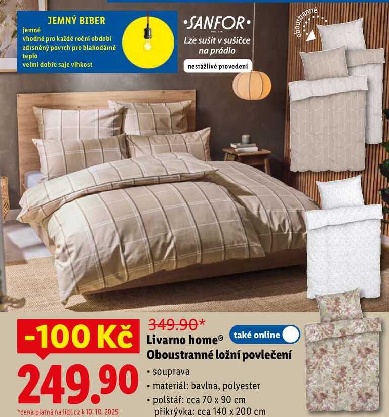 Livarno home Oboustranné ložní povlečení 