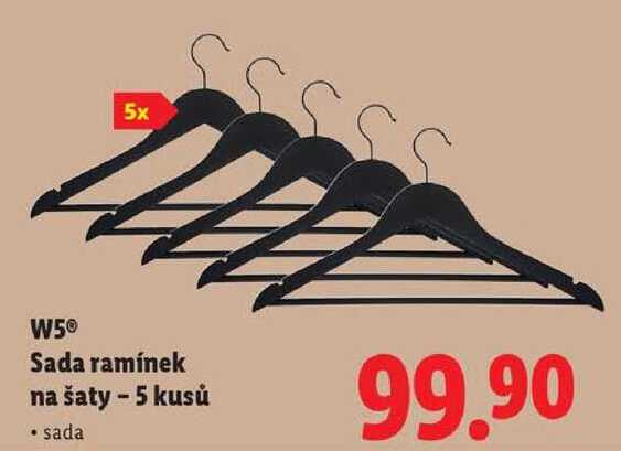 W5 Sada ramínek na šaty - 5 kusů 