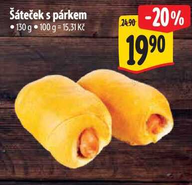 Šáteček s párkem, 130 g