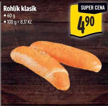 Rohlík klasik, 60 g