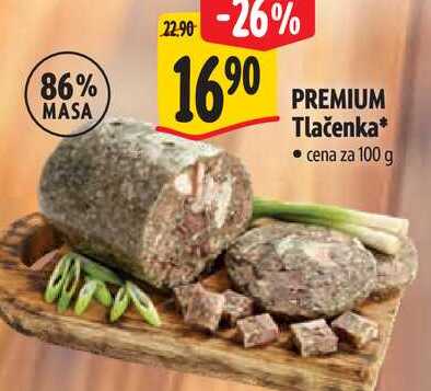 PREMIUM Tlačenka, cena za 100 g 