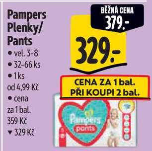 Pampers Plenky/Pants, 32-66 ks 
