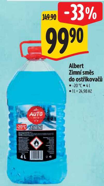Albert Zimní směs do ostřikovačů, 4 l