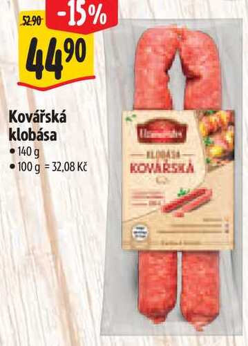 Kovářská klobása, 140 g