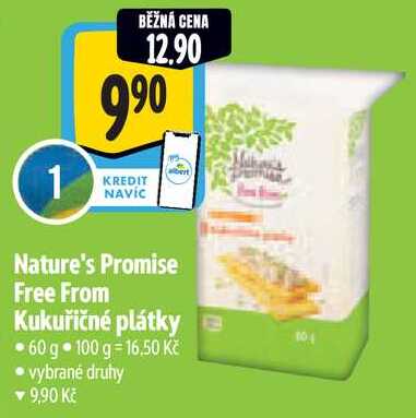 Nature's Promise Free From Kukuřičné plátky, 60 g 