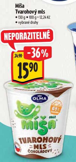 Míša Tvarohový mls, 130 g