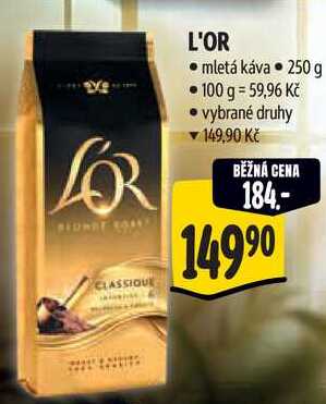 L'OR mletá káva, 250 g