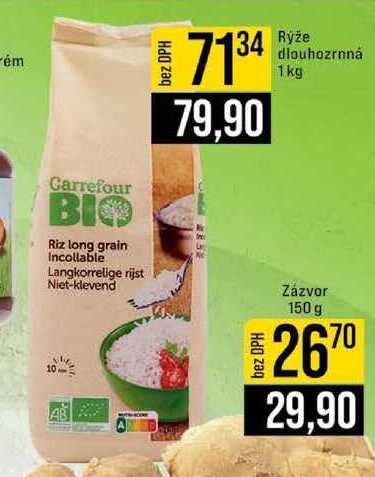 Carrefour BIO Rýže dlouhozrnná 1 kg 